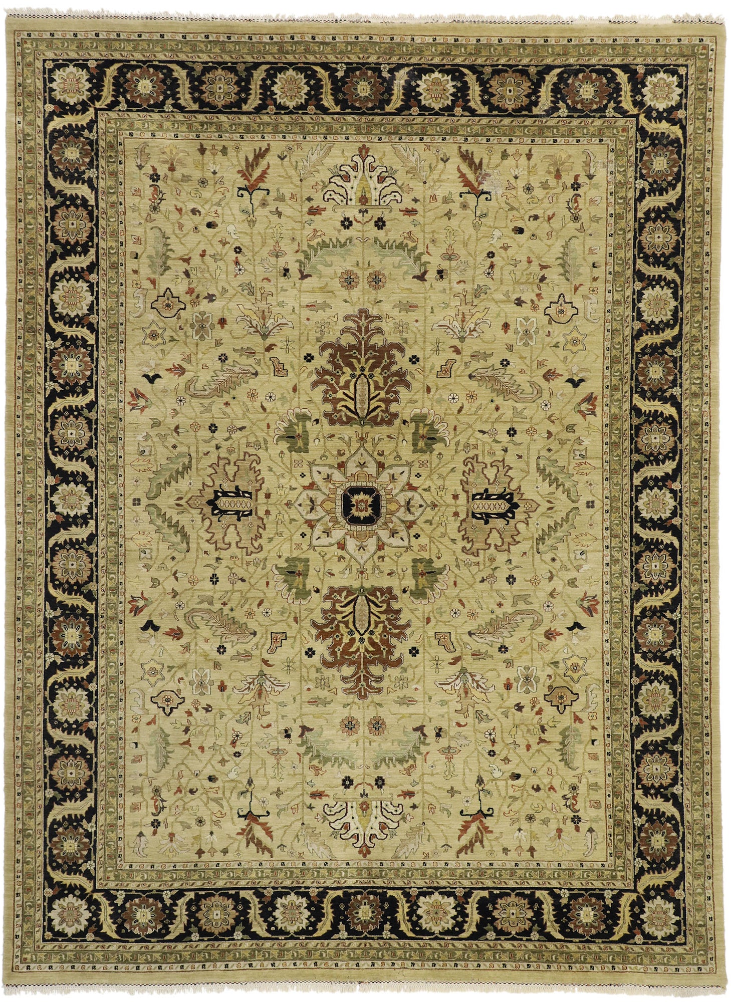 9 x 12 Vintage Indian Rug 77306