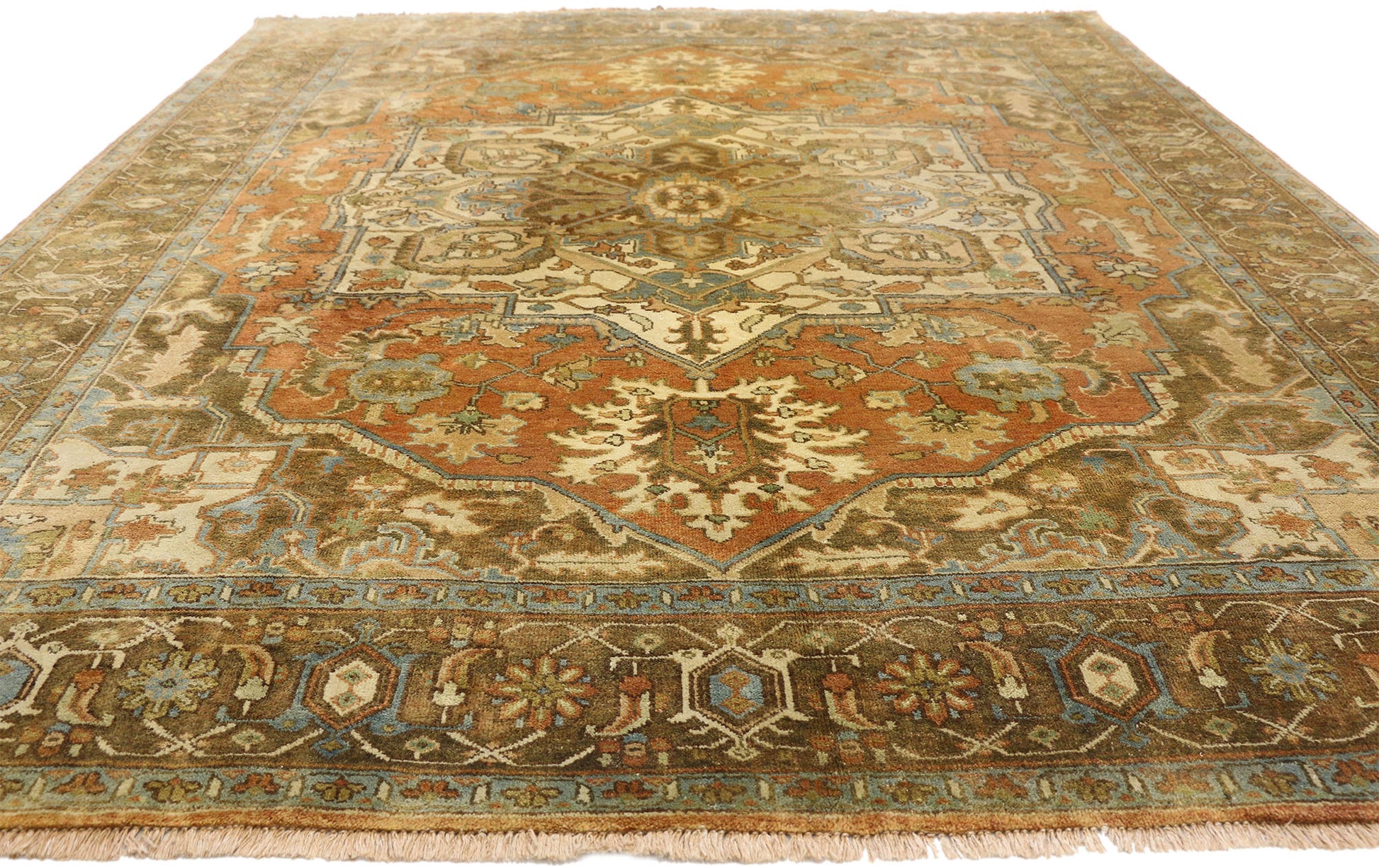 8 x 10 Vintage Heriz Rug 77309