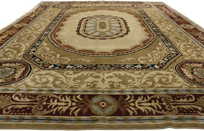 10 x 14 Vintage Savonnerie Tibetan Rug 77314
