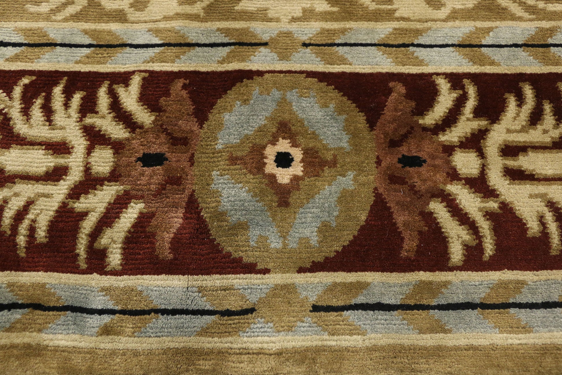 10 x 14 Vintage Savonnerie Tibetan Rug 77314