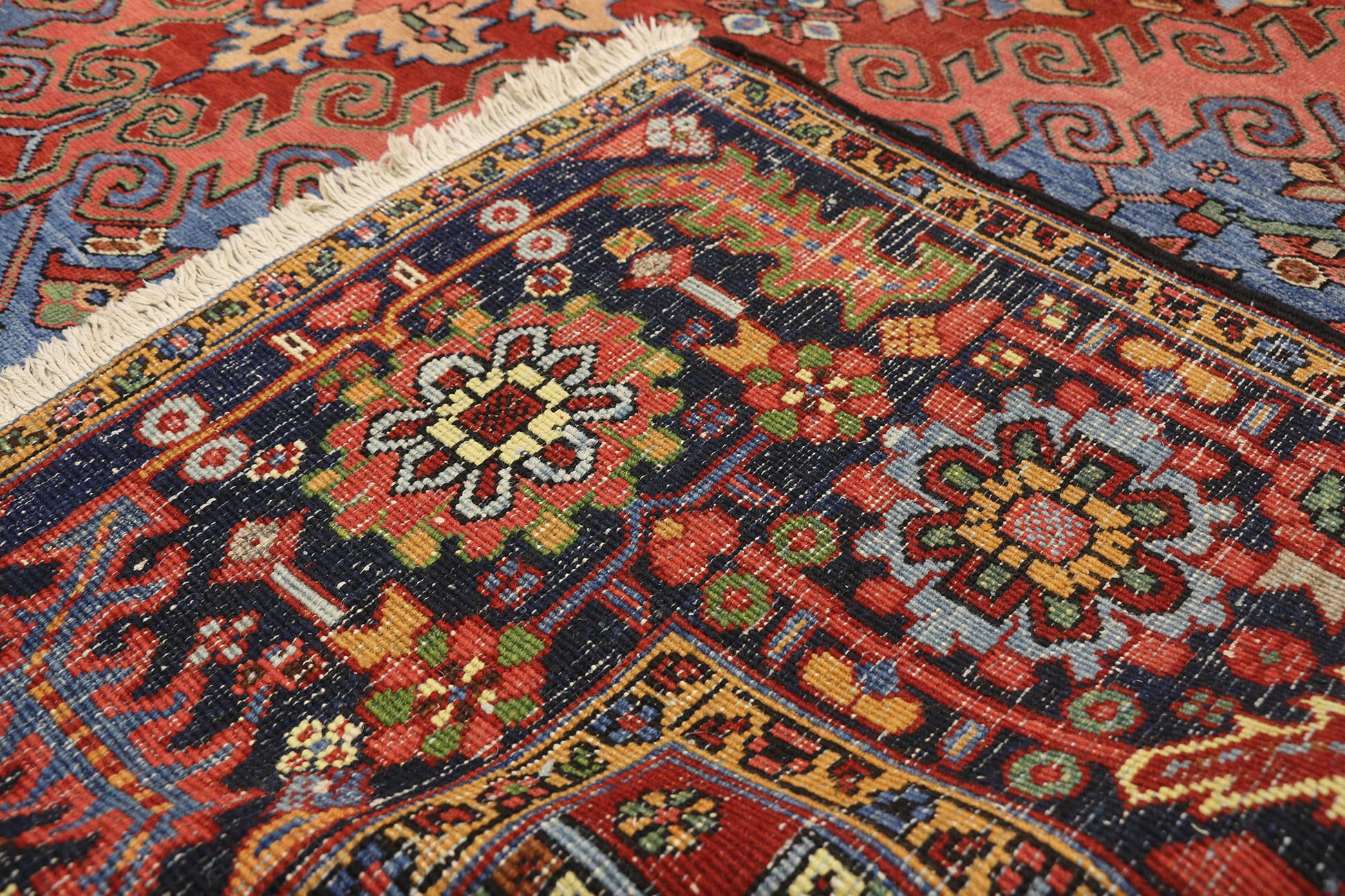 9 x 12 Antique Persian Heriz Rug 77322