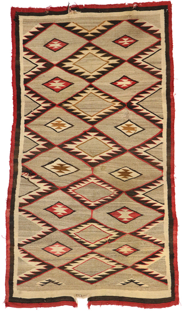 4 x 7 Antique Navajo Kilim Rug 77323