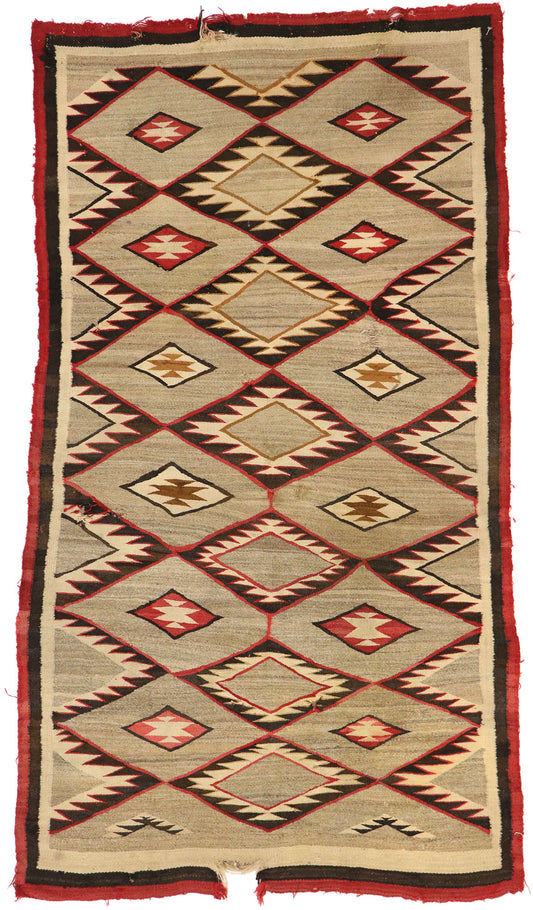 4 x 7 Antique Navajo Kilim Rug 77323
