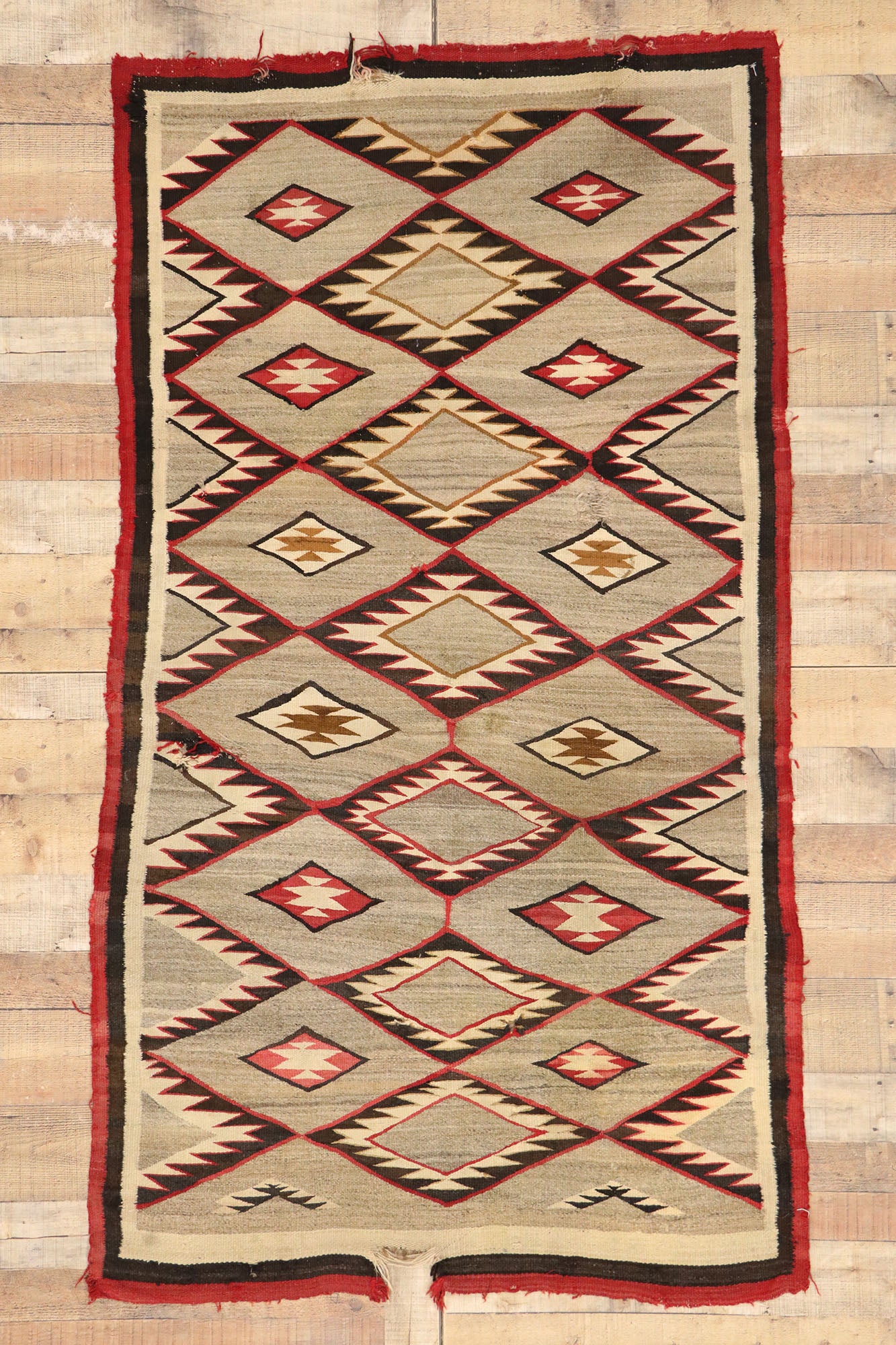 4 x 7 Antique Navajo Kilim Rug 77323