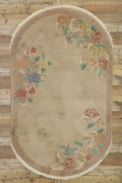 4 x 7 Antique Chinese Art Deco Rug 77328