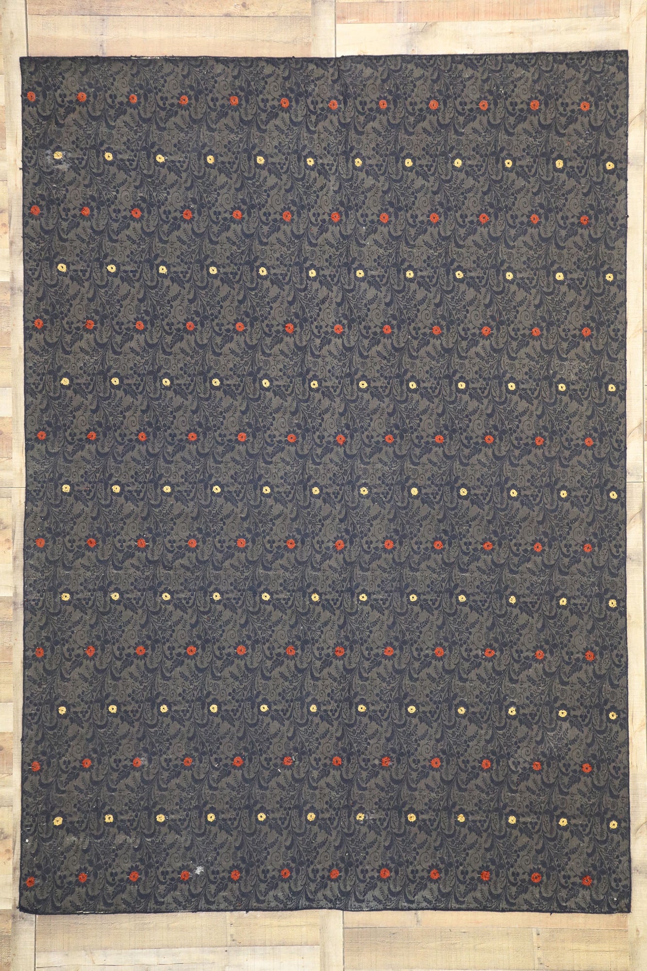 8 x 11 Vintage Embroidered Rug 77335