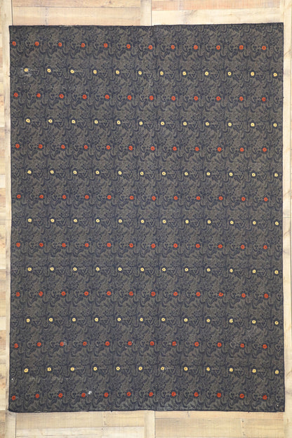 8 x 11 Vintage Embroidered Rug 77335