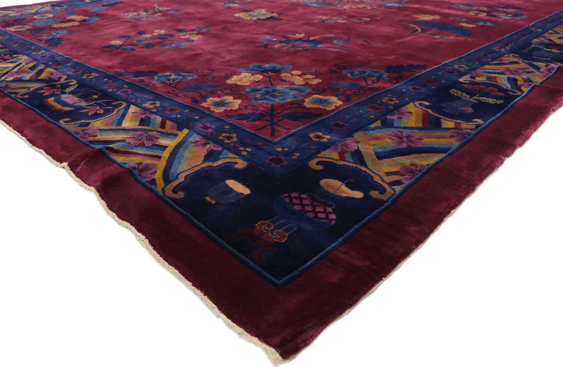 11 x 15 Antique Chinese Mandarin Rug 77337