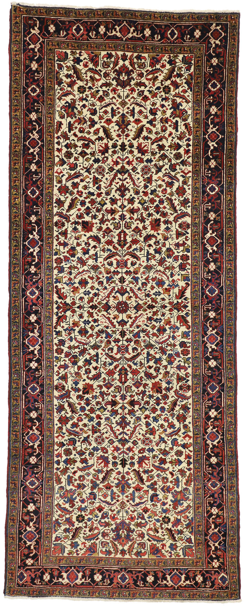 5 x 12 Antique Persian Heriz Rug 77338