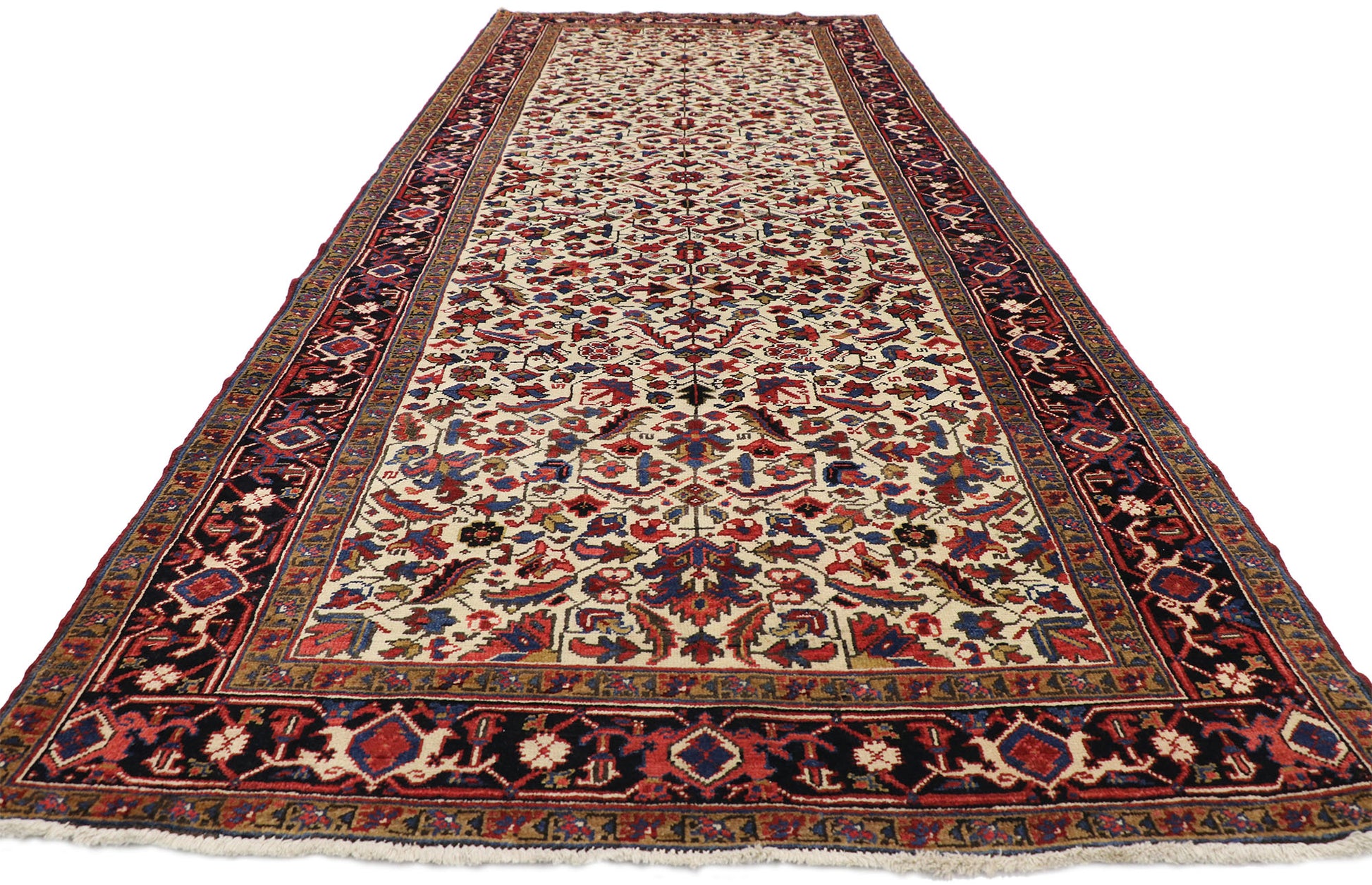 5 x 12 Antique Persian Heriz Rug 77338