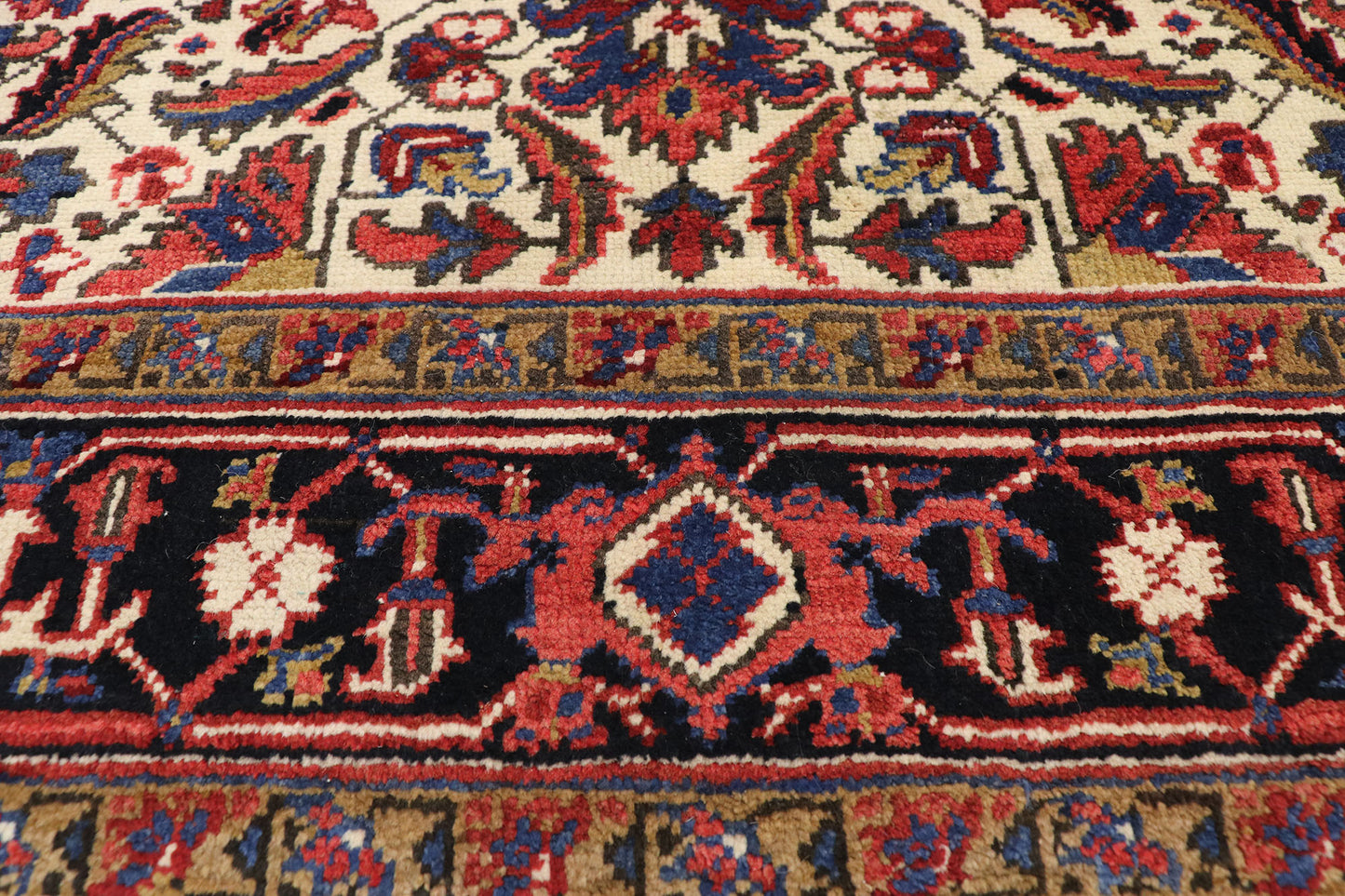 5 x 12 Antique Persian Heriz Rug 77338