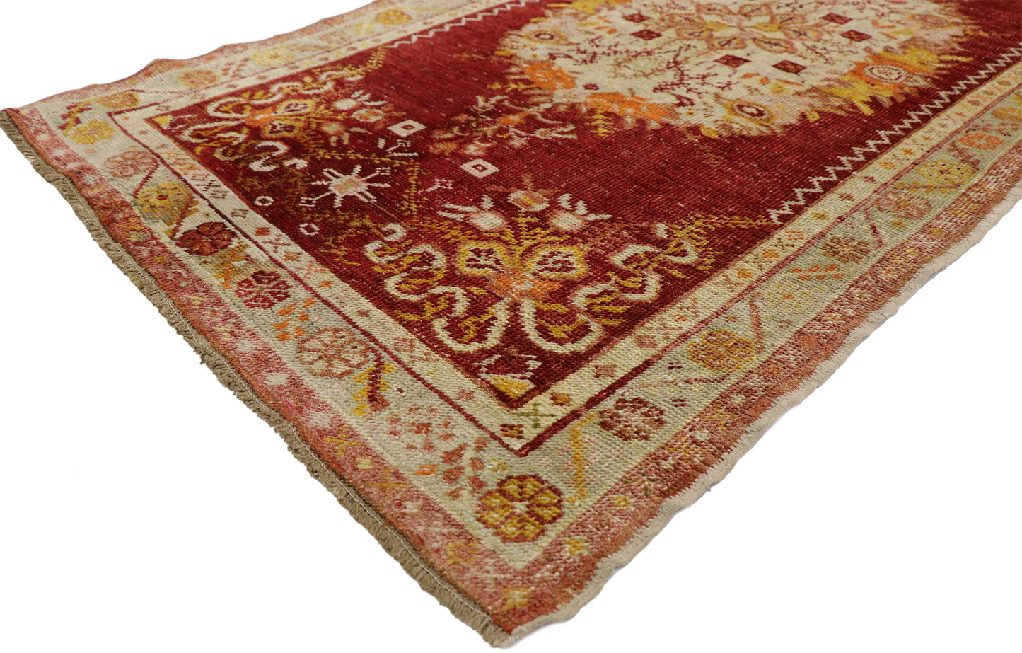 3 x 12 Vintage Turkish Oushak Runner 77339
