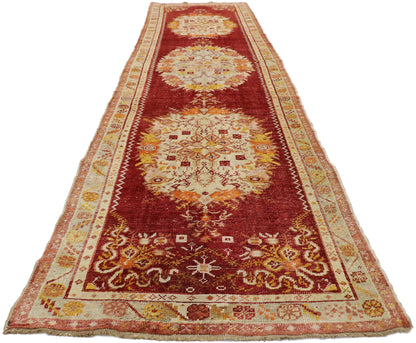 3 x 12 Vintage Turkish Oushak Runner 77339