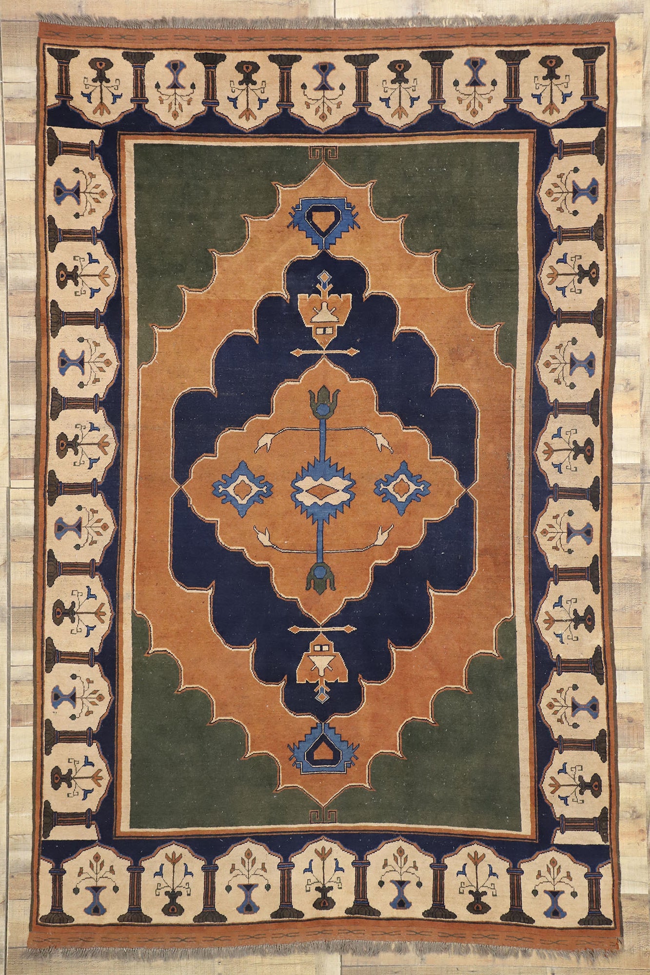 7 x 11 Vintage Oushak Rug 77342