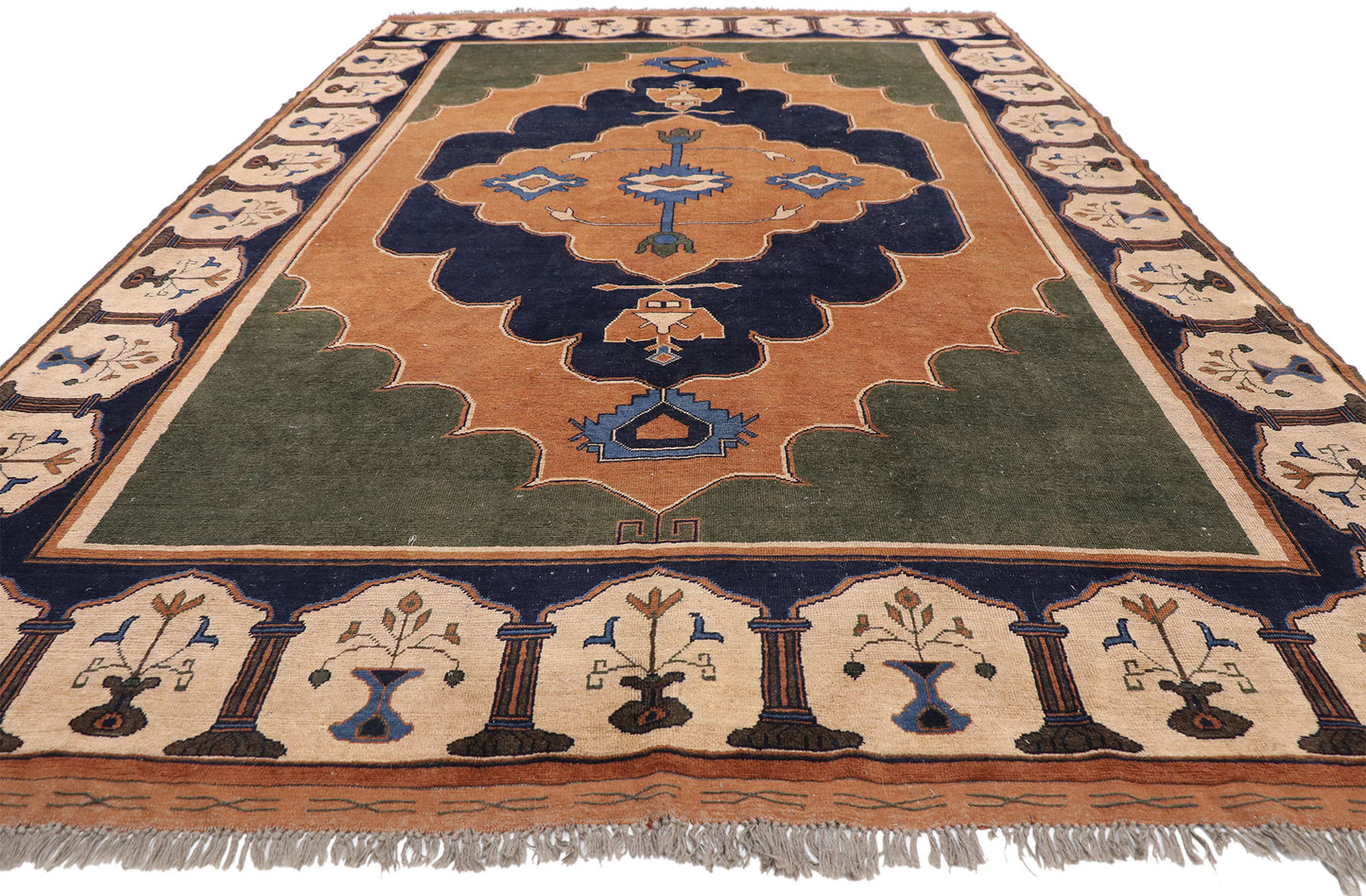7 x 11 Vintage Oushak Rug 77342