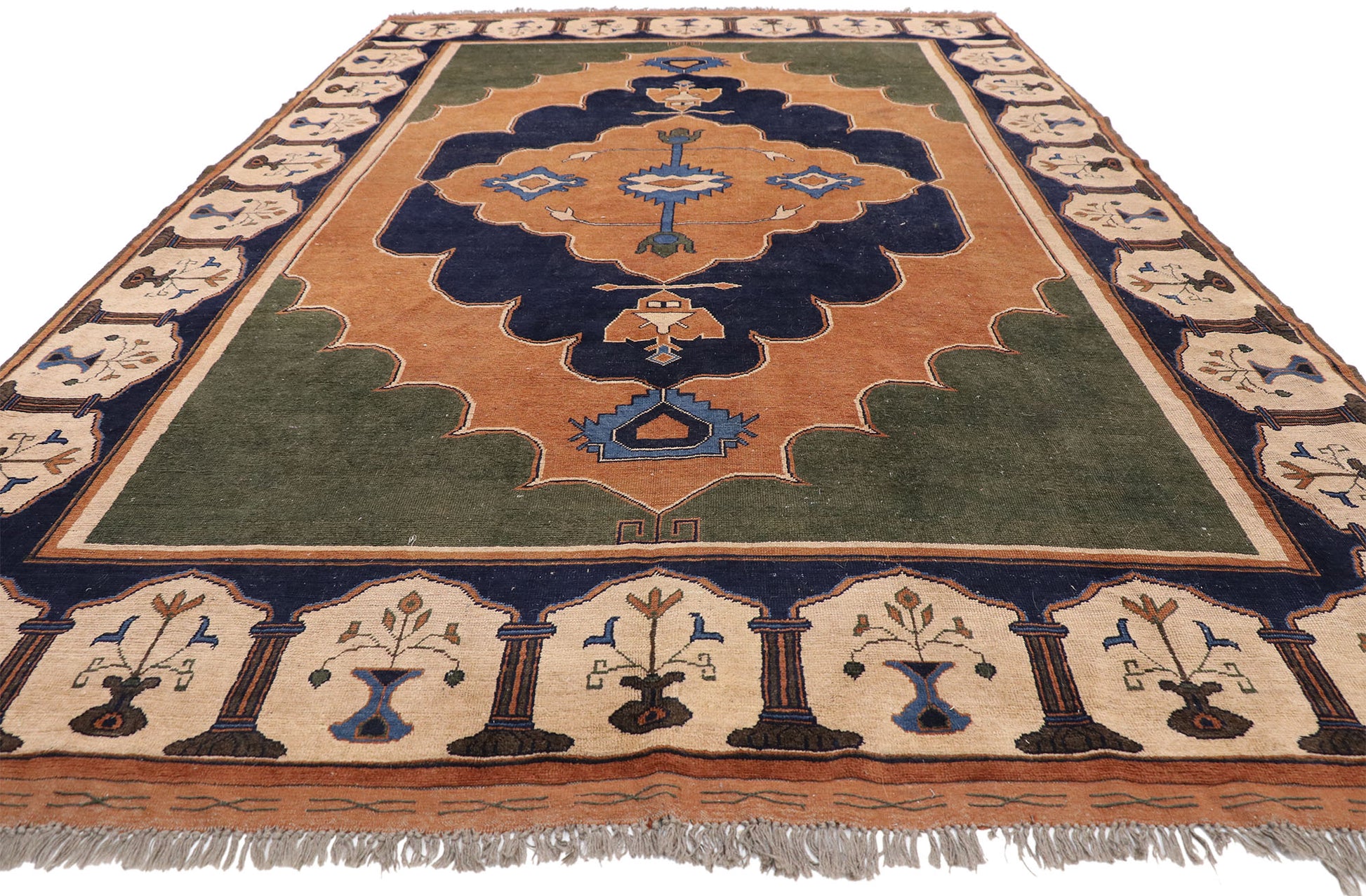 7 x 11 Vintage Oushak Rug 77342