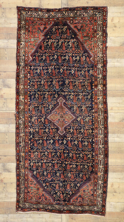 4 x 9 Antique Persian Hamadan Runner 77343