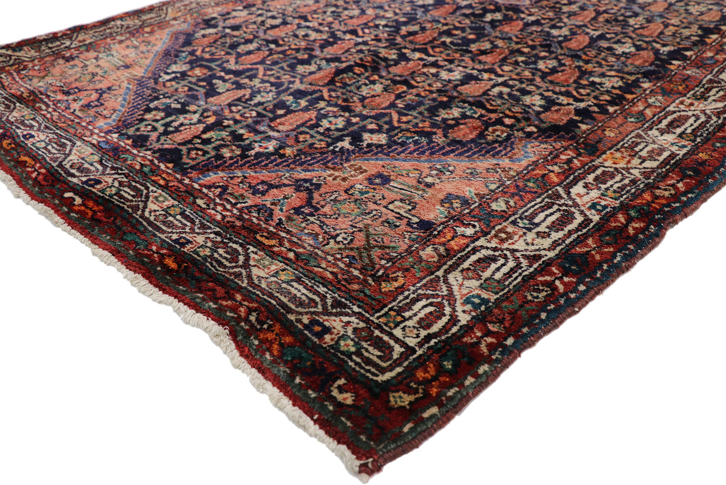 4 x 9 Antique Persian Hamadan Runner 77343