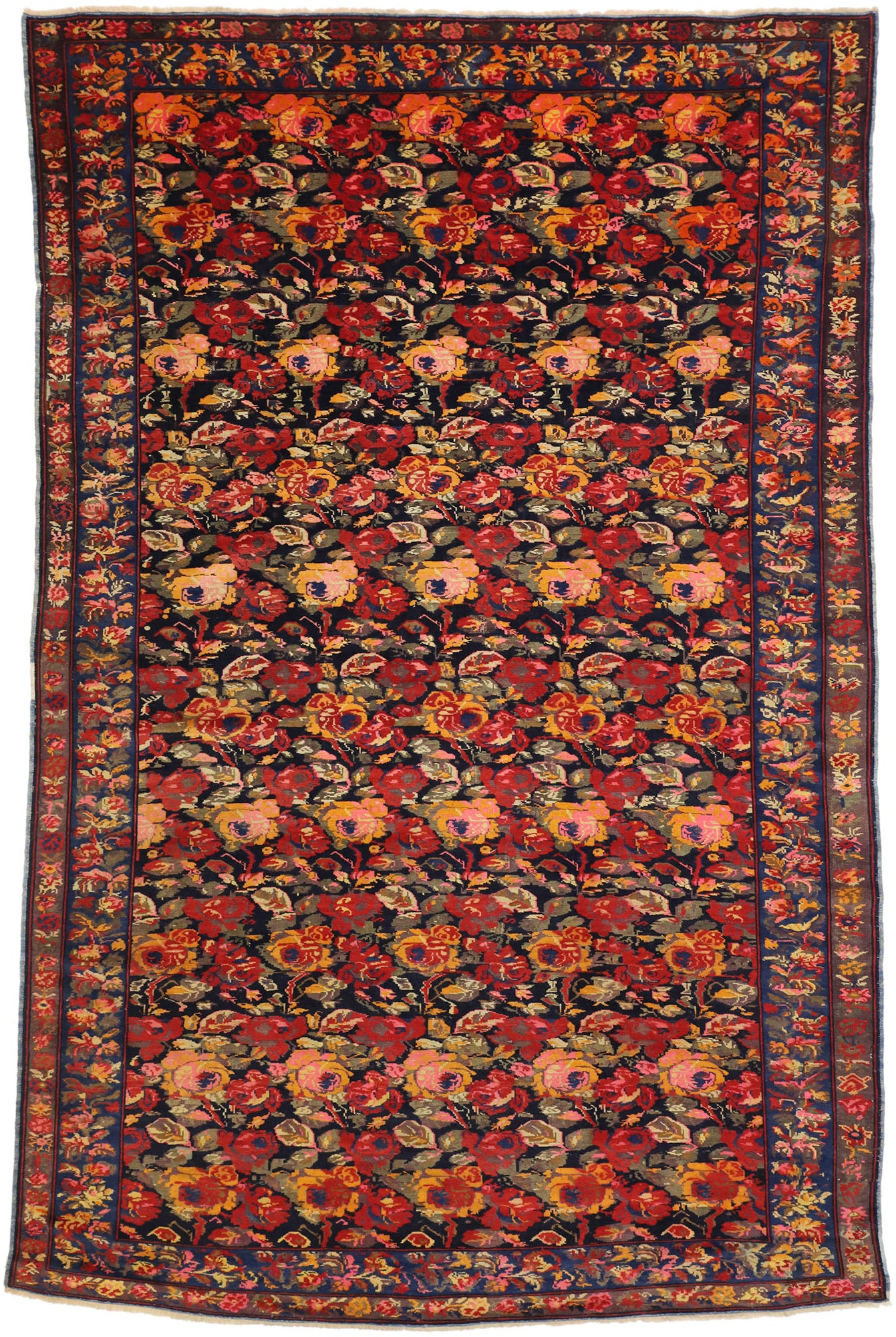 7 x 11 Antique Russian Karabagh Rug 77347