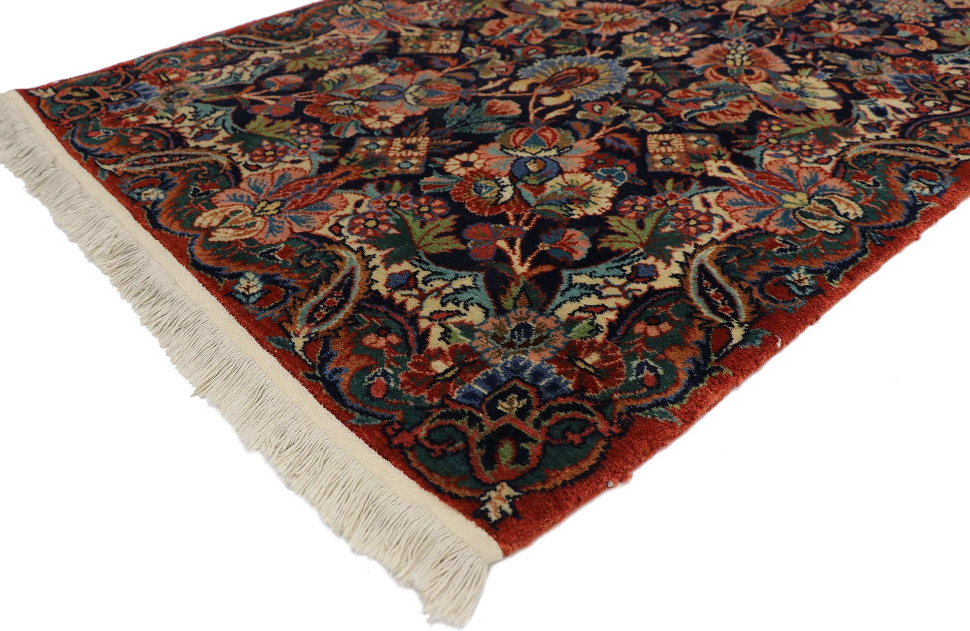 3 x 18 Antique Persian Qazvin Runner 77350