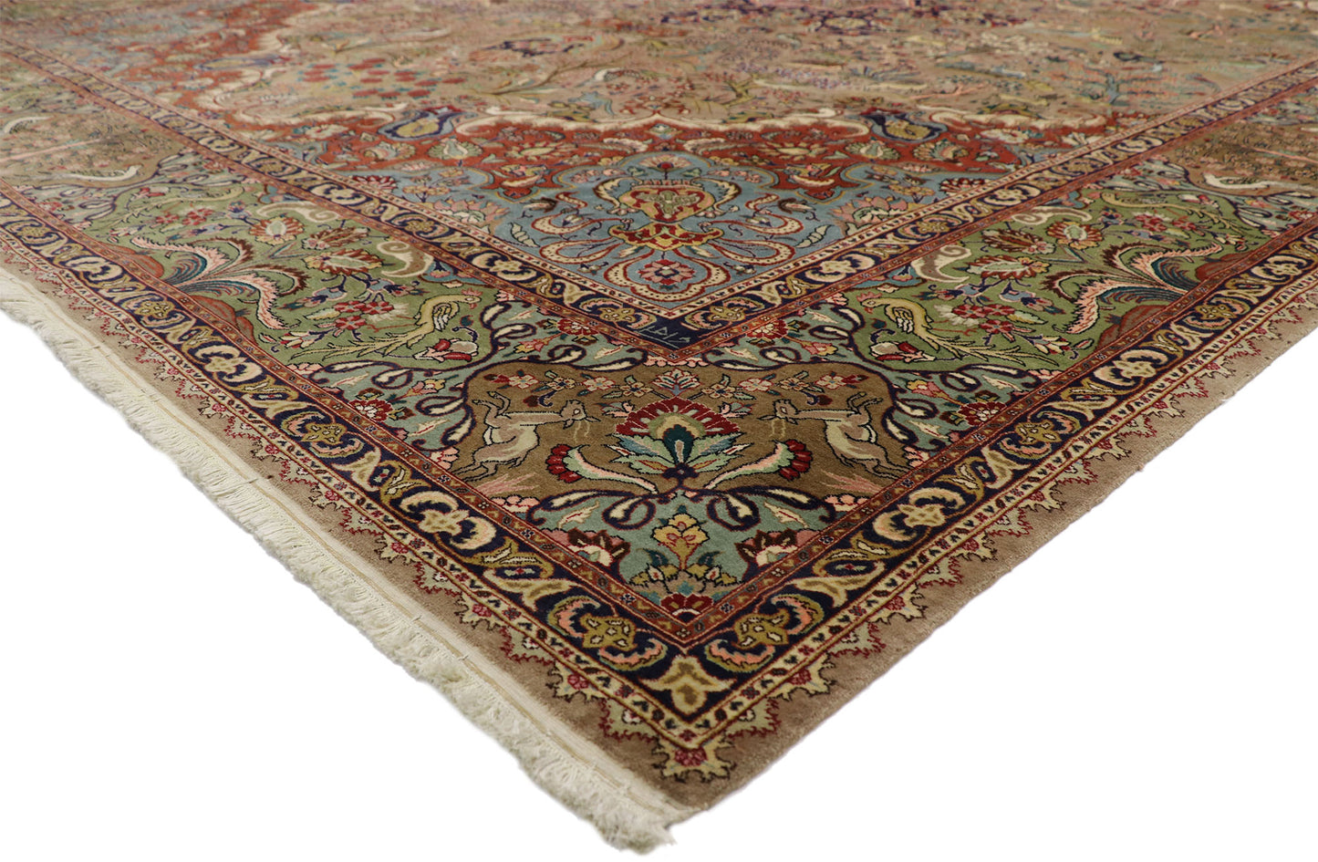 10 x 13 Vintage Tabriz Rug 77351
