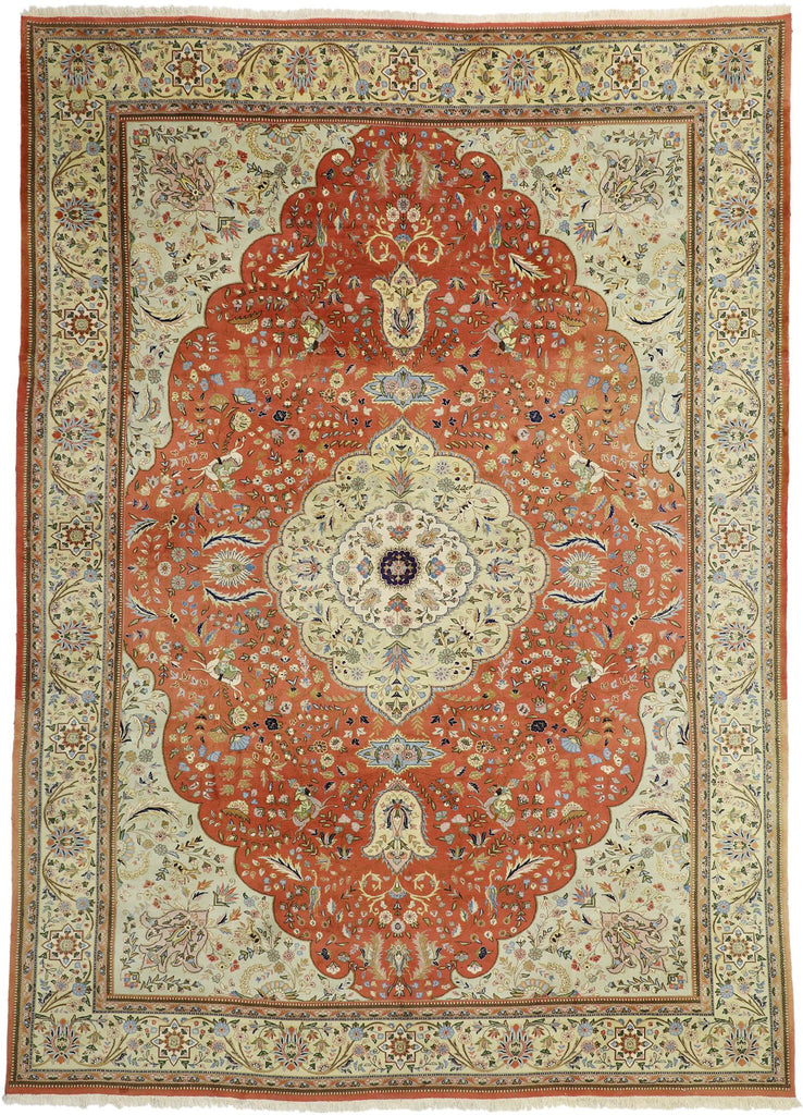 11 x 15 Vintage Persian Tabriz Rug 77353