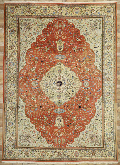 11 x 15 Vintage Persian Tabriz Rug 77353