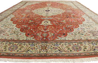 11 x 15 Vintage Persian Tabriz Rug 77353