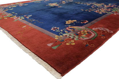 9 x 11 Antique Chinese Art Deco Rug 77354