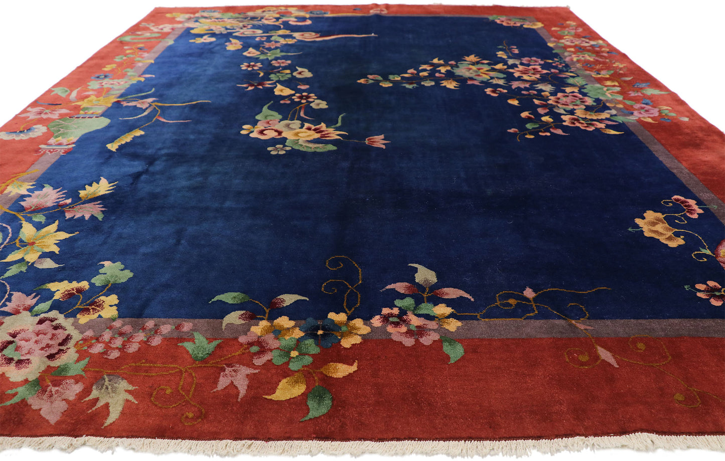 9 x 11 Antique Chinese Art Deco Rug 77354