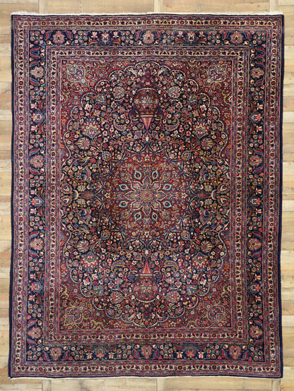 10 x 13 Vintage Persian Mashhad Rug 77355