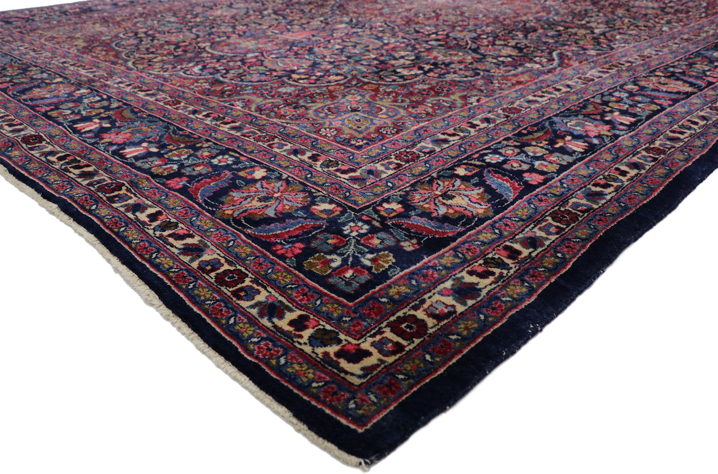 10 x 13 Vintage Persian Mashhad Rug 77355