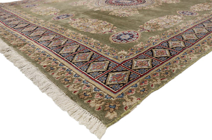 8 x 8 Vintage Persian Kerman Square Rug 77358