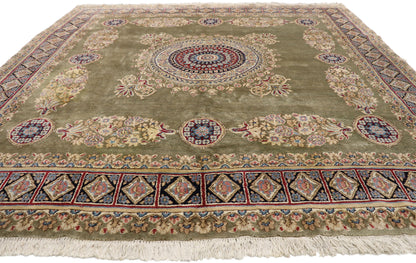 8 x 8 Vintage Persian Kerman Square Rug 77358