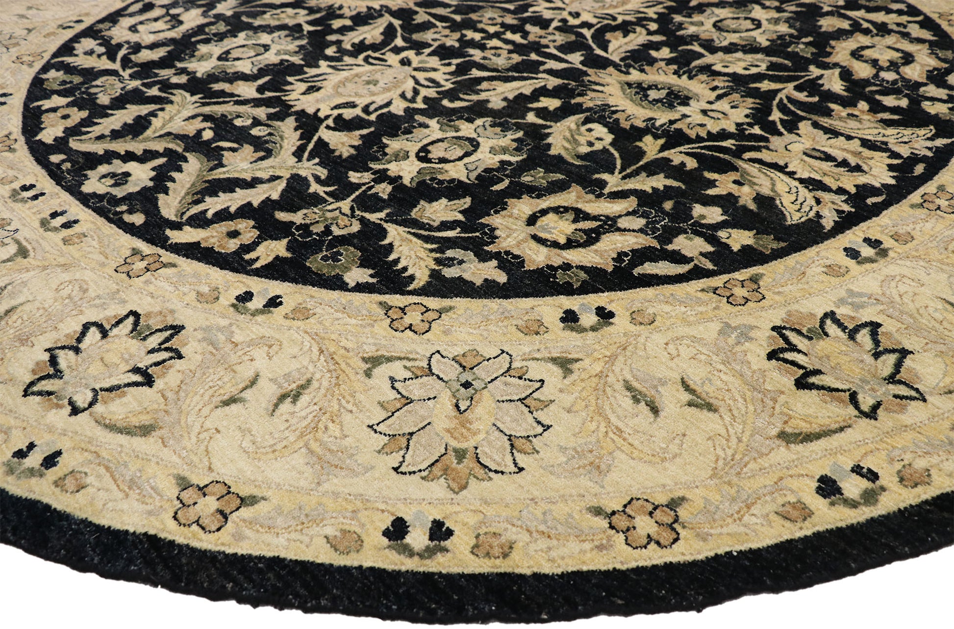 9 x 9 Vintage Indian Round Area Rug 77361