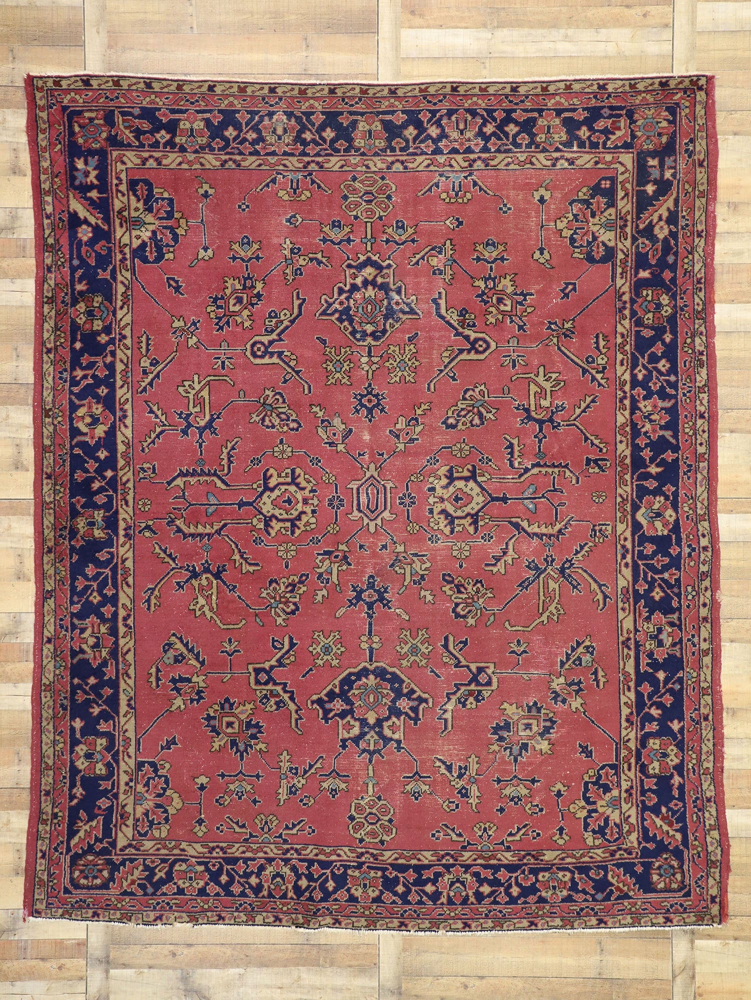 9 x 12 Antique Turkish Sparta Rug 77365