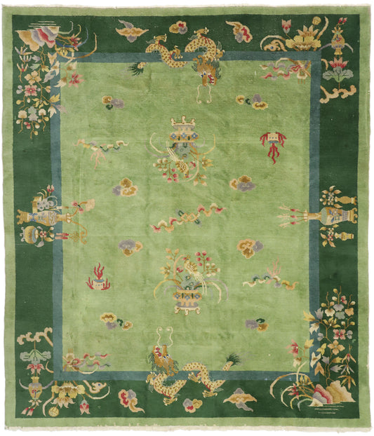8 x 9 Antique Art Deco Rug 77367
