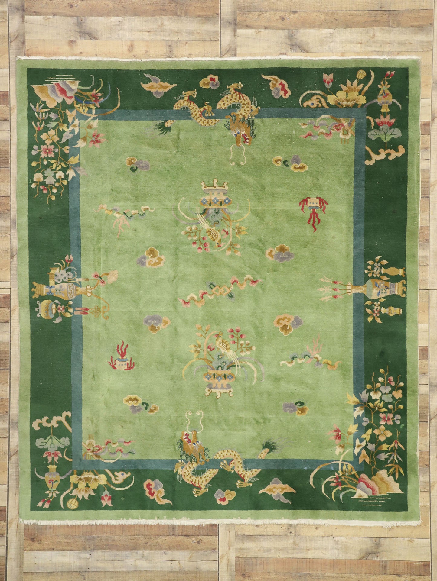 8 x 9 Antique Art Deco Rug 77367