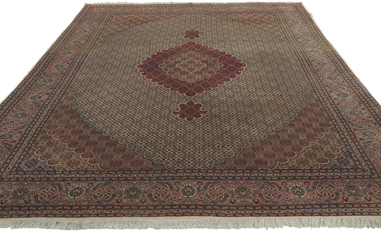 7 x 11 Vintage Persian Tabriz Rug 77368