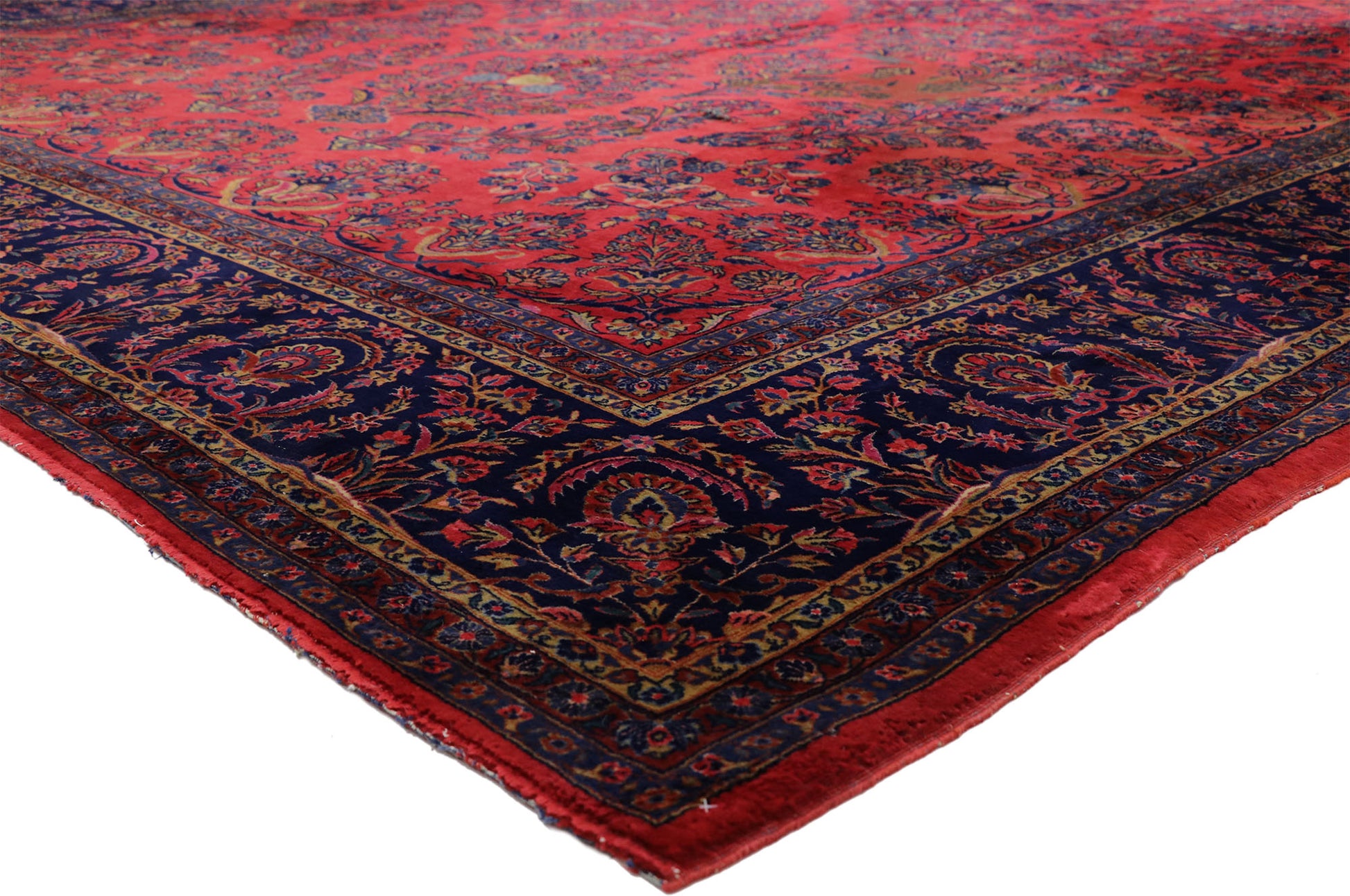 11 x 17 Antique Persian Kashan Rug 77370