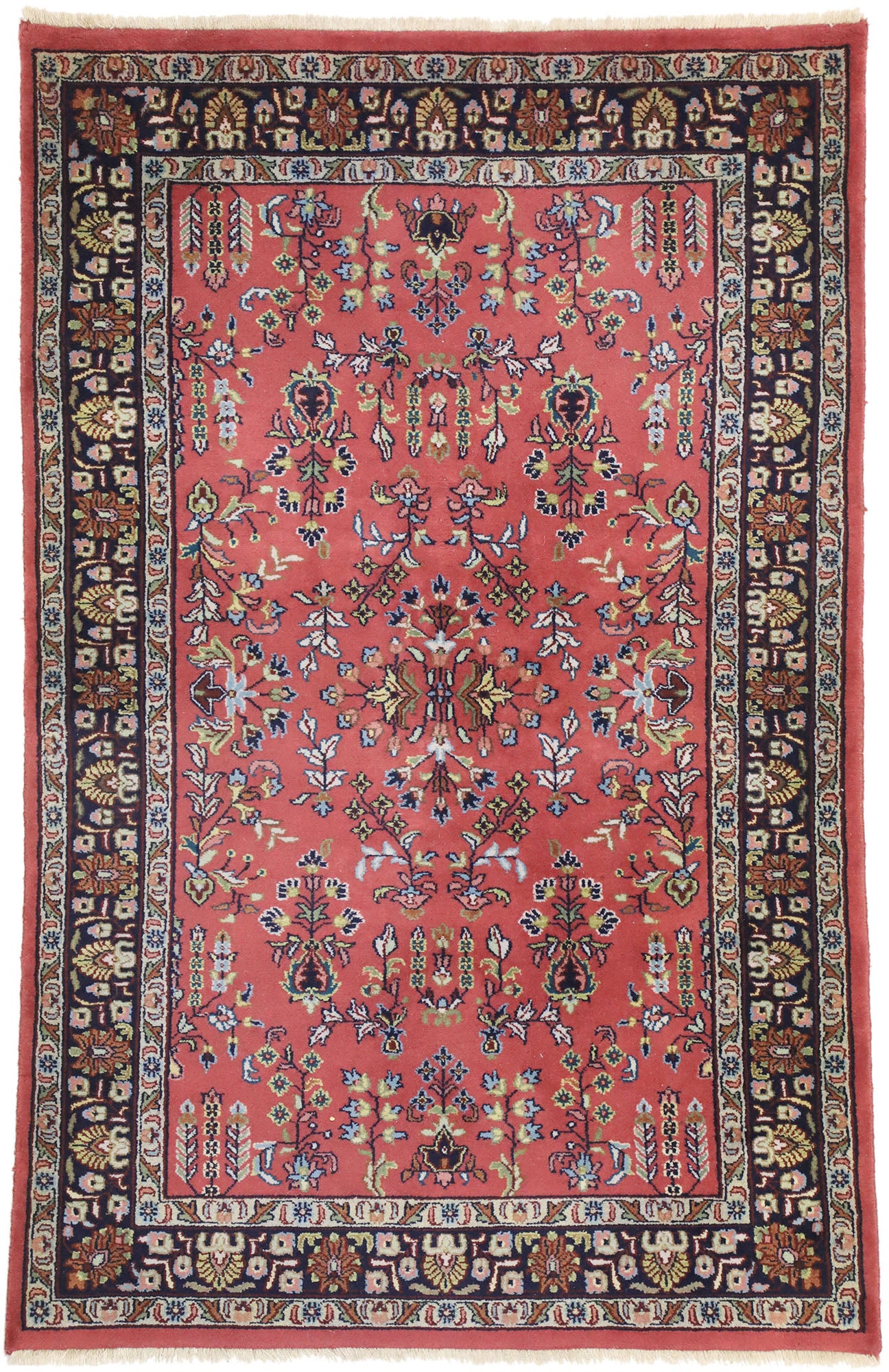 4 x 6 Vintage Persian Mahal Rug 77372