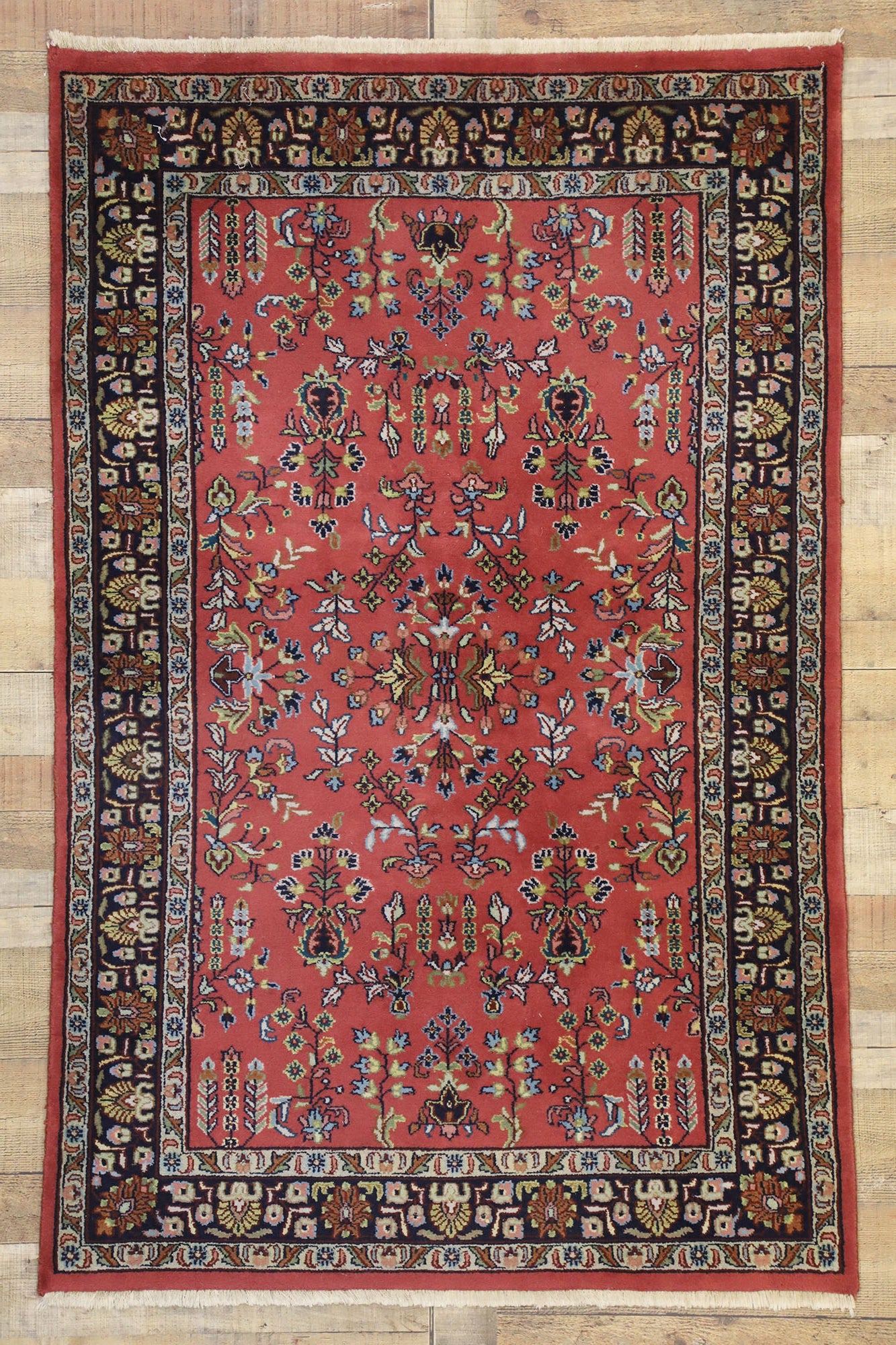 4 x 6 Vintage Persian Mahal Rug 77372