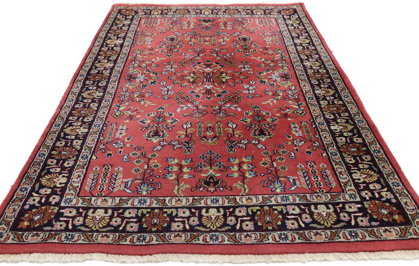 4 x 6 Vintage Persian Mahal Rug 77372