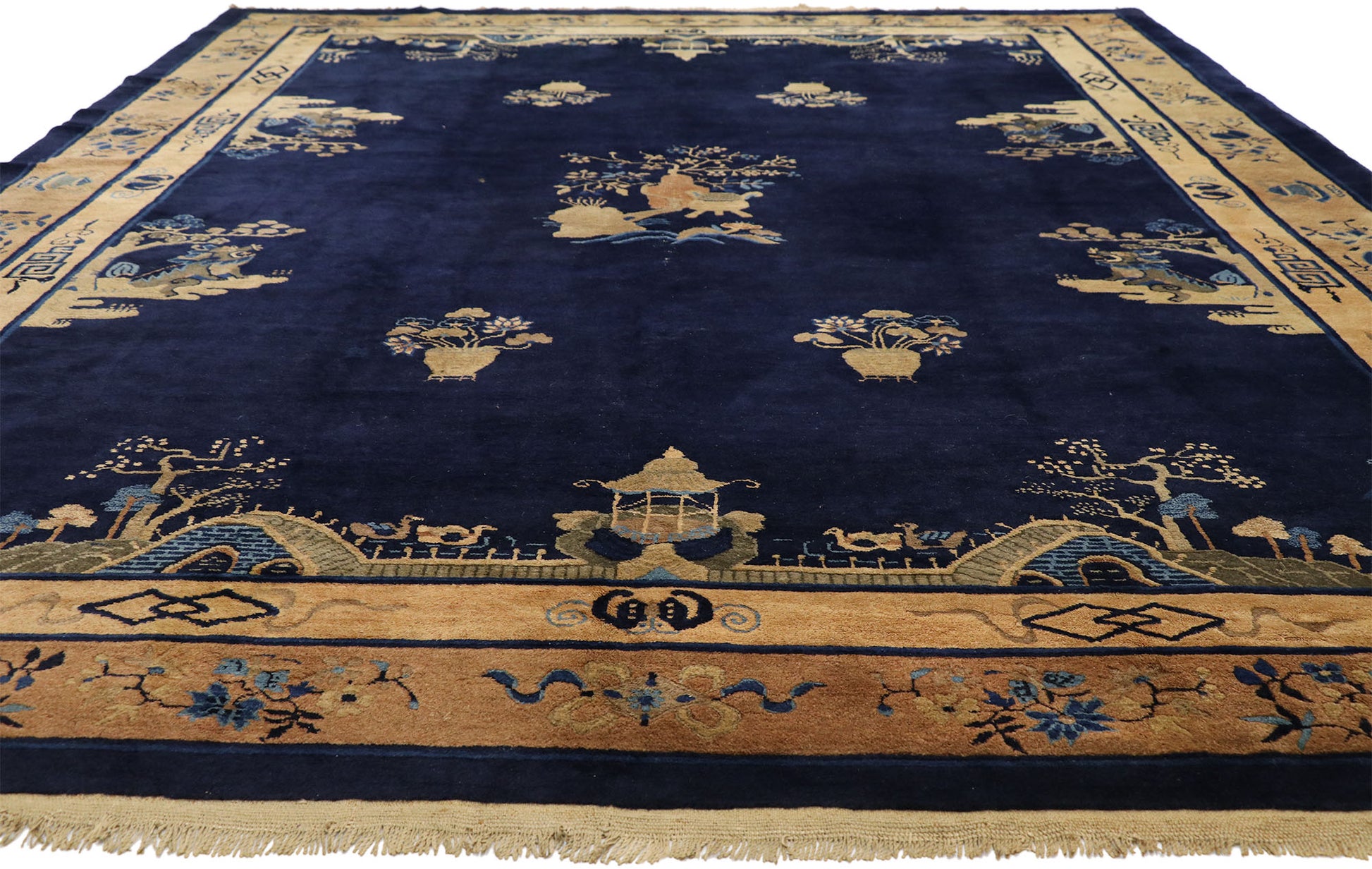 9 x 12 Antique Chinese Peking Rug 77375