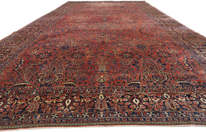 11 x 23 Antique Persian Sarouk Rug 77381