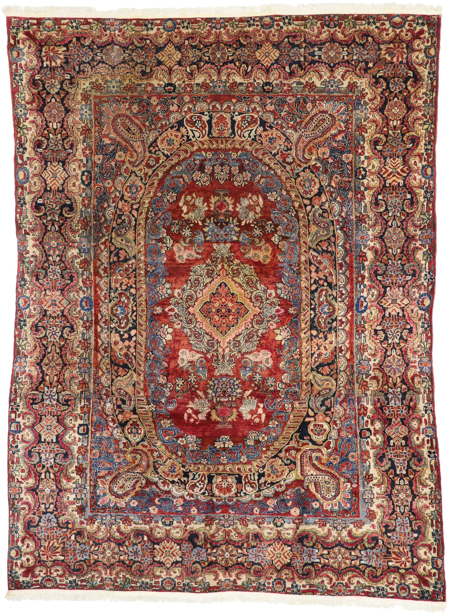 8 x 12 Antique Persian Sarouk Rug 77386