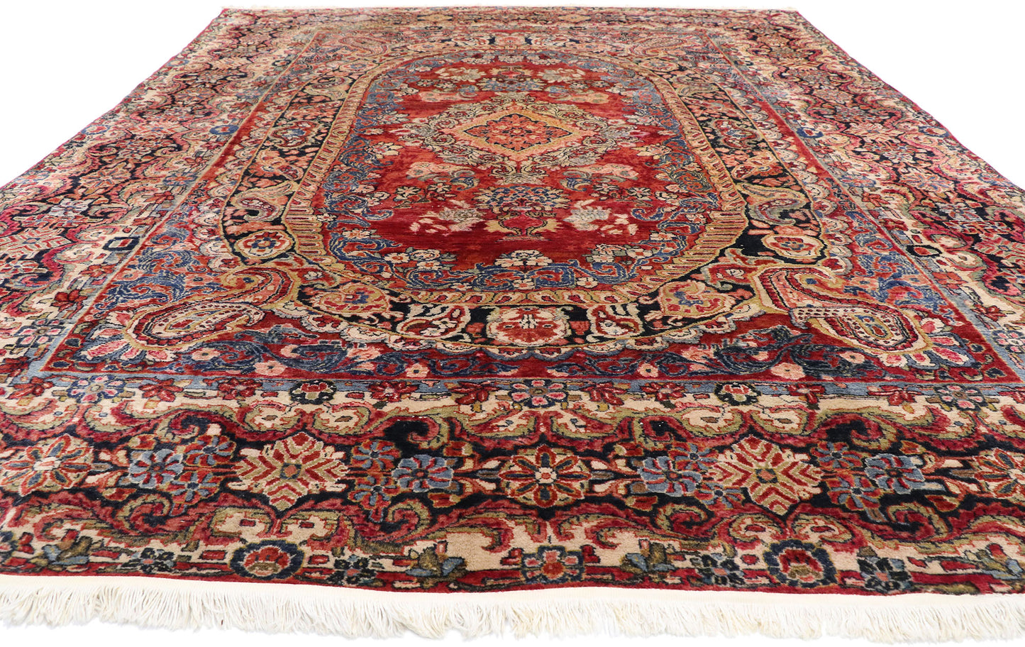 8 x 12 Antique Persian Sarouk Rug 77386