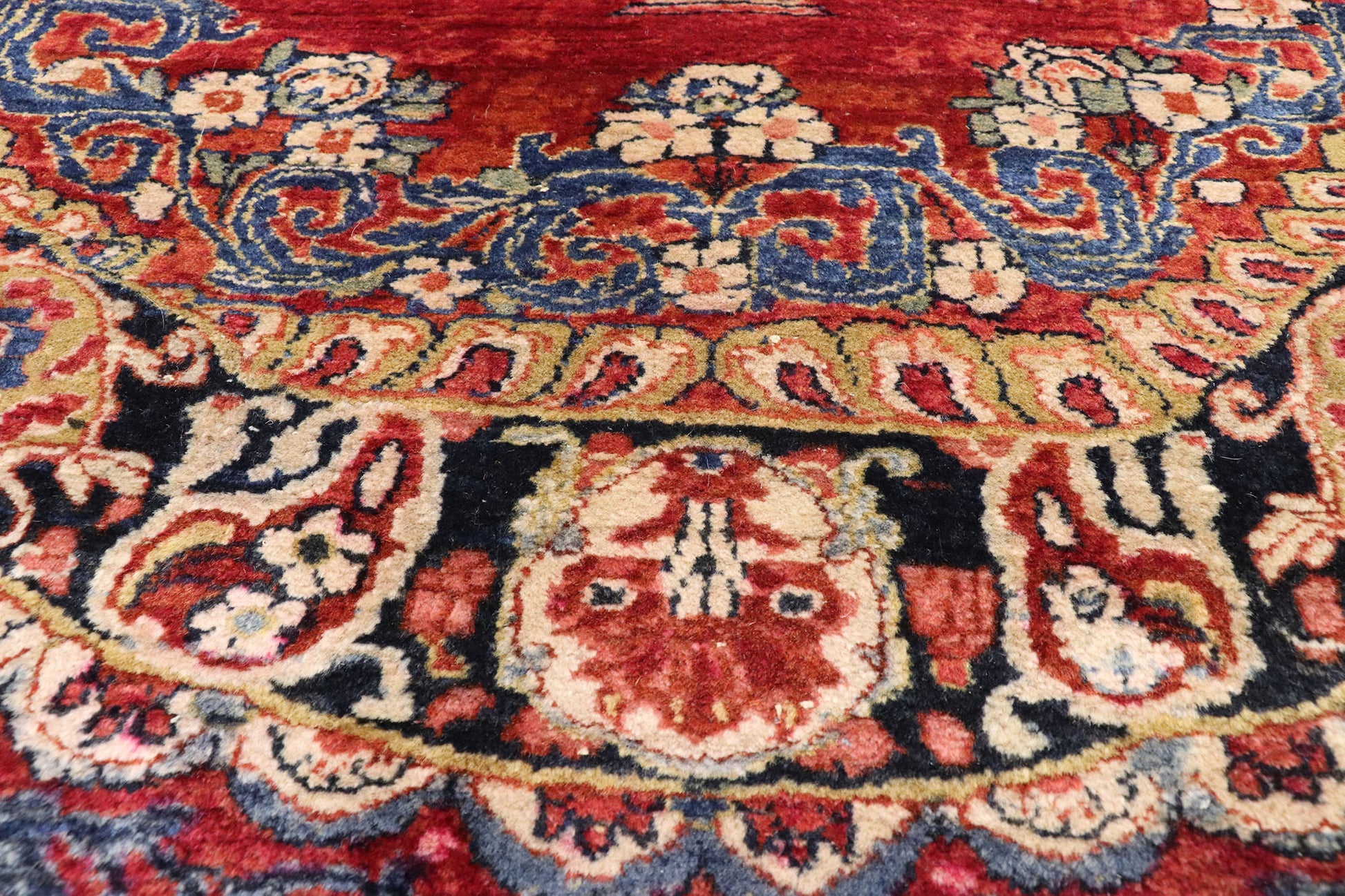 8 x 12 Antique Persian Sarouk Rug 77386