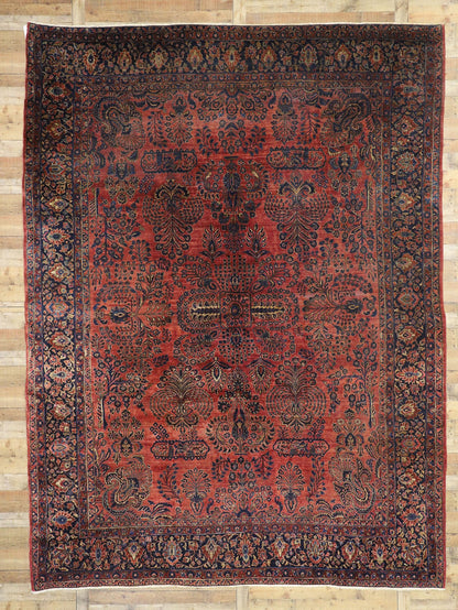 11 x 14 Antique Persian Sarouk Rug 77387