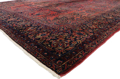 11 x 14 Antique Persian Sarouk Rug 77387